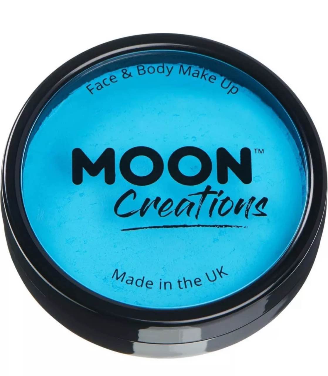 Pro Face & Body Paint Cake Pots by Moon Creations - Aqua - Professional Water Based Face Paint Makeup for Adults, Kids - 1.26oz