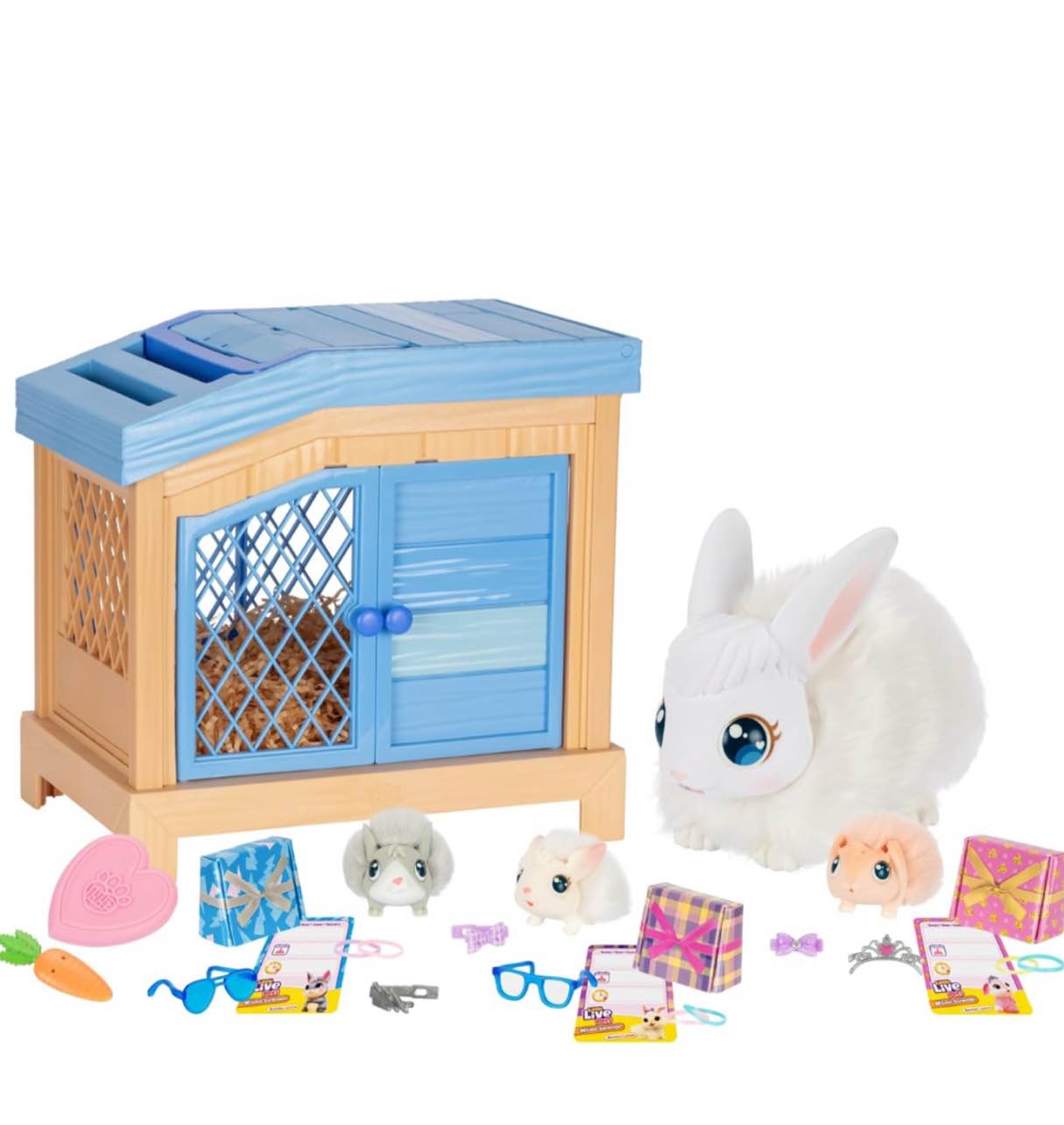 Little Live Pets Mama Surprise - Bunny Amazon Exclusive | Feed & Nurture Mama. Magically Has 3 Babies! Interactive Mama Bunny & Hutch Playset. 20+ Sounds & Reactions. for Kids Ages 4+