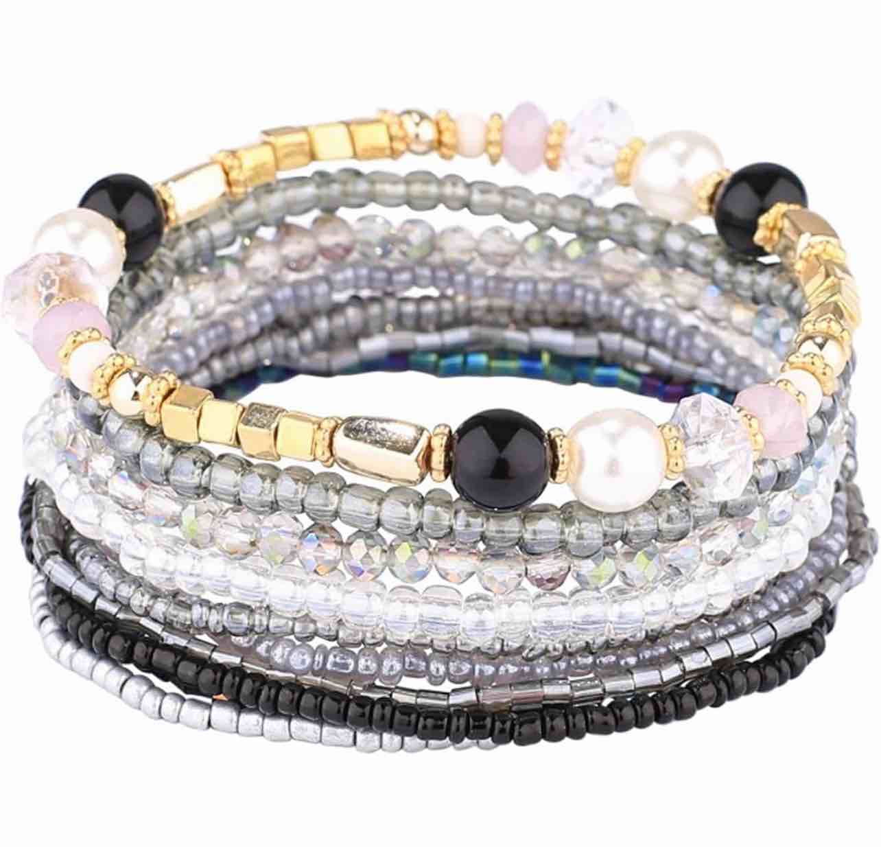 Beautiful Tassel Metal Pendants Hand Woven Bracelet