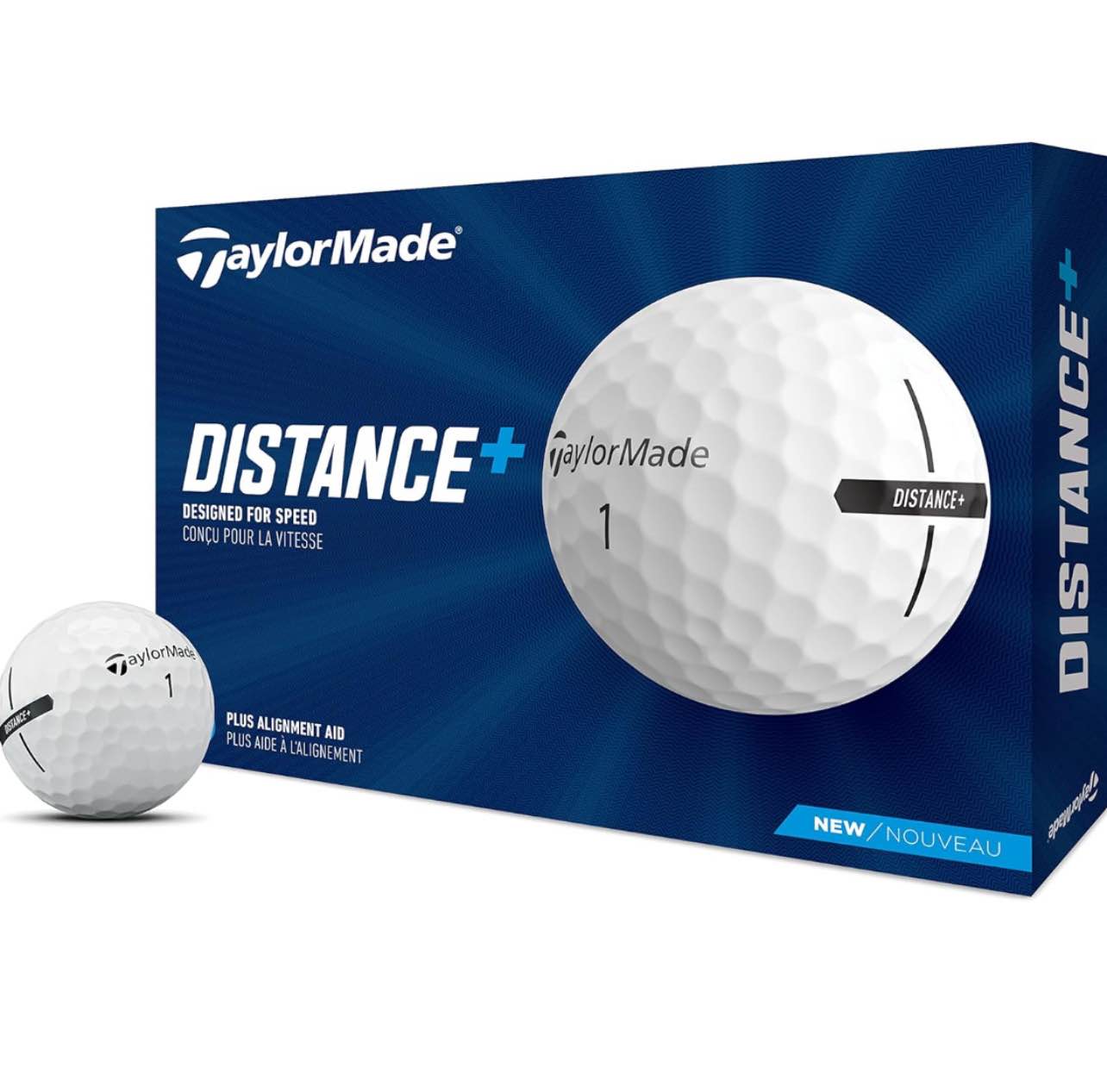 TaylorMade Distance Plus Golf Balls 12pk - White