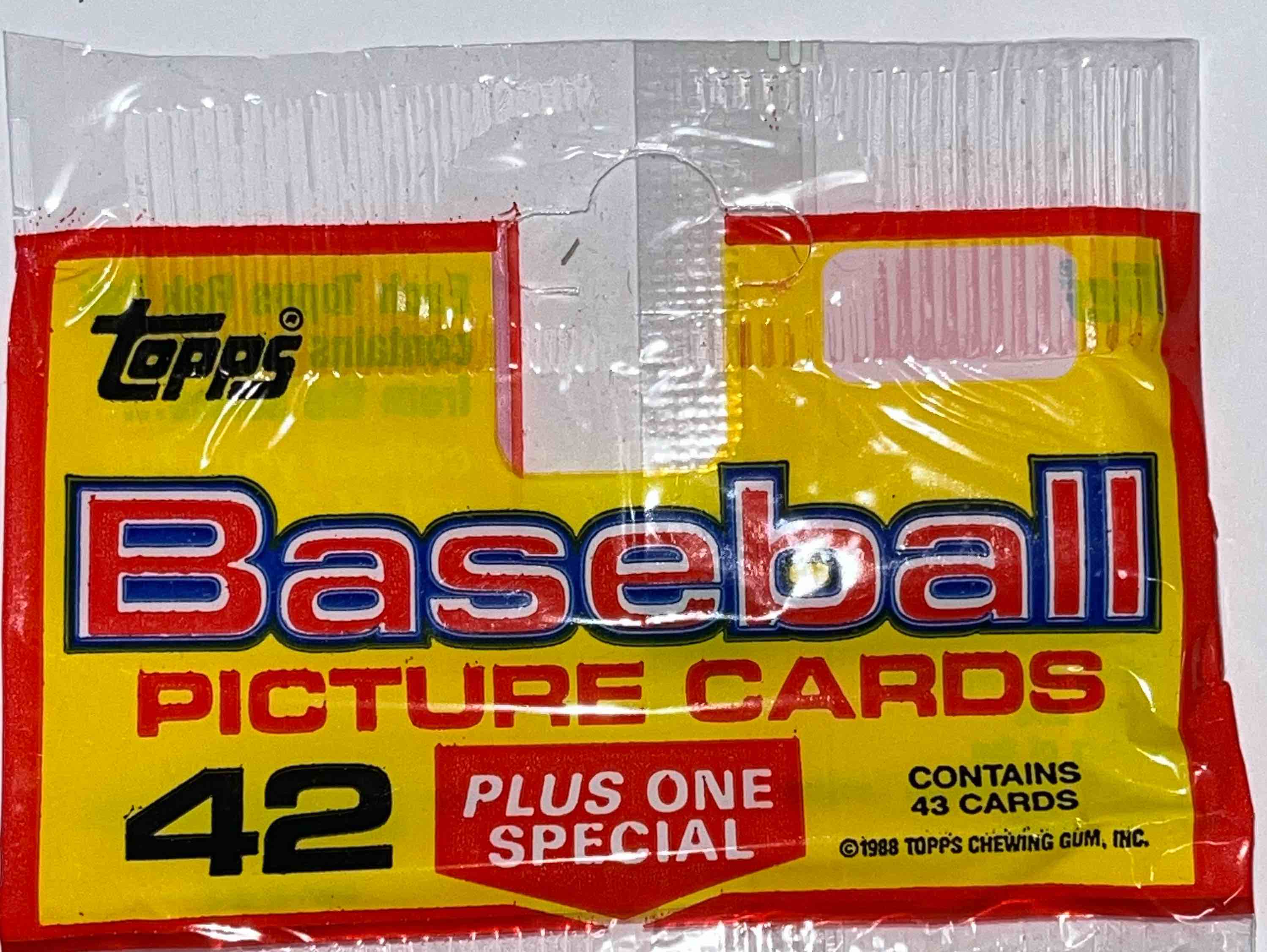UNOPENED 1988 TOPPS BASEBALL RACK PACK