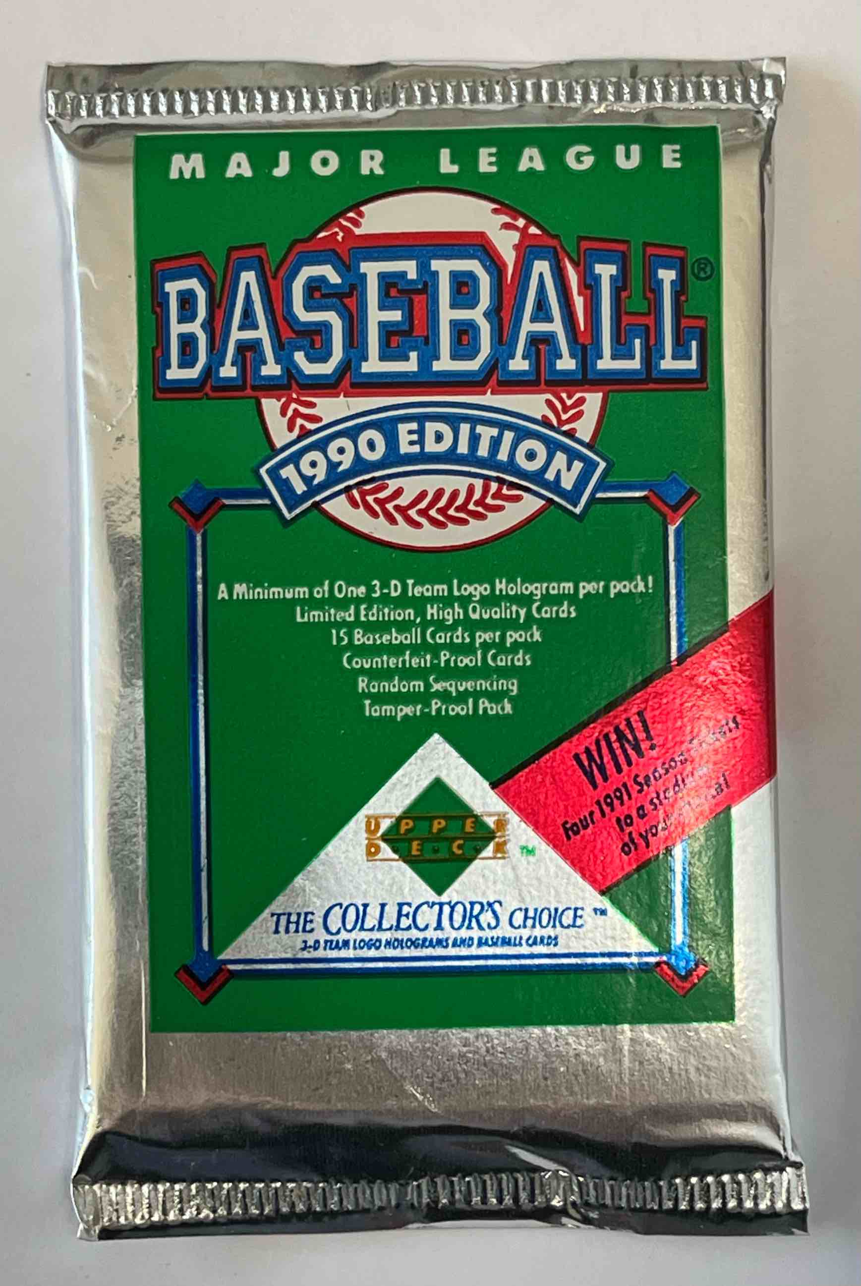 UNOPENED 1990 UPPER DECK BASEBALL LOW SERIES WAX PACK