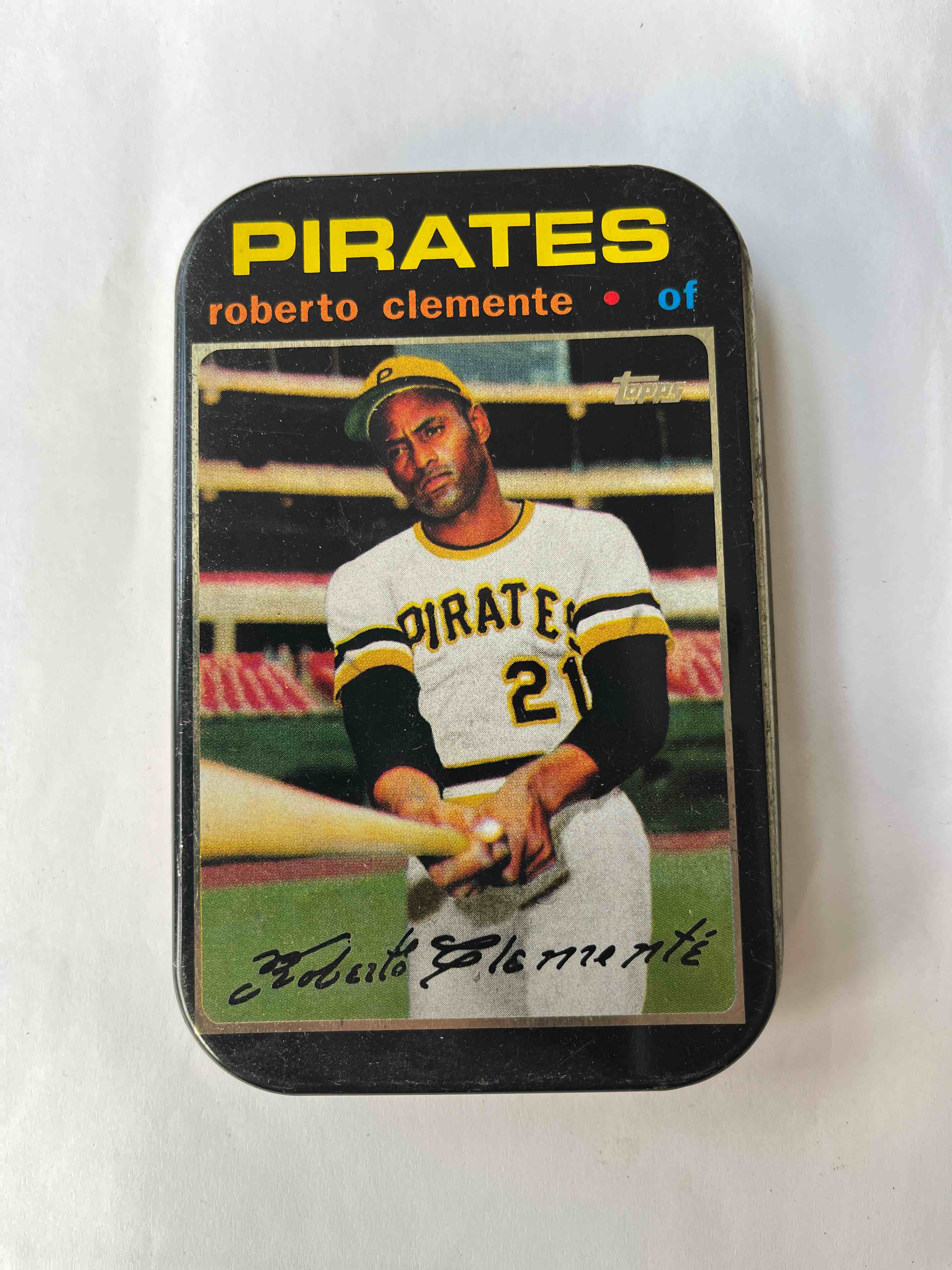 1998 TOPPS COMMEMORATIVE 1971 ROBERTO CLEMENTE TIN WITH CARD