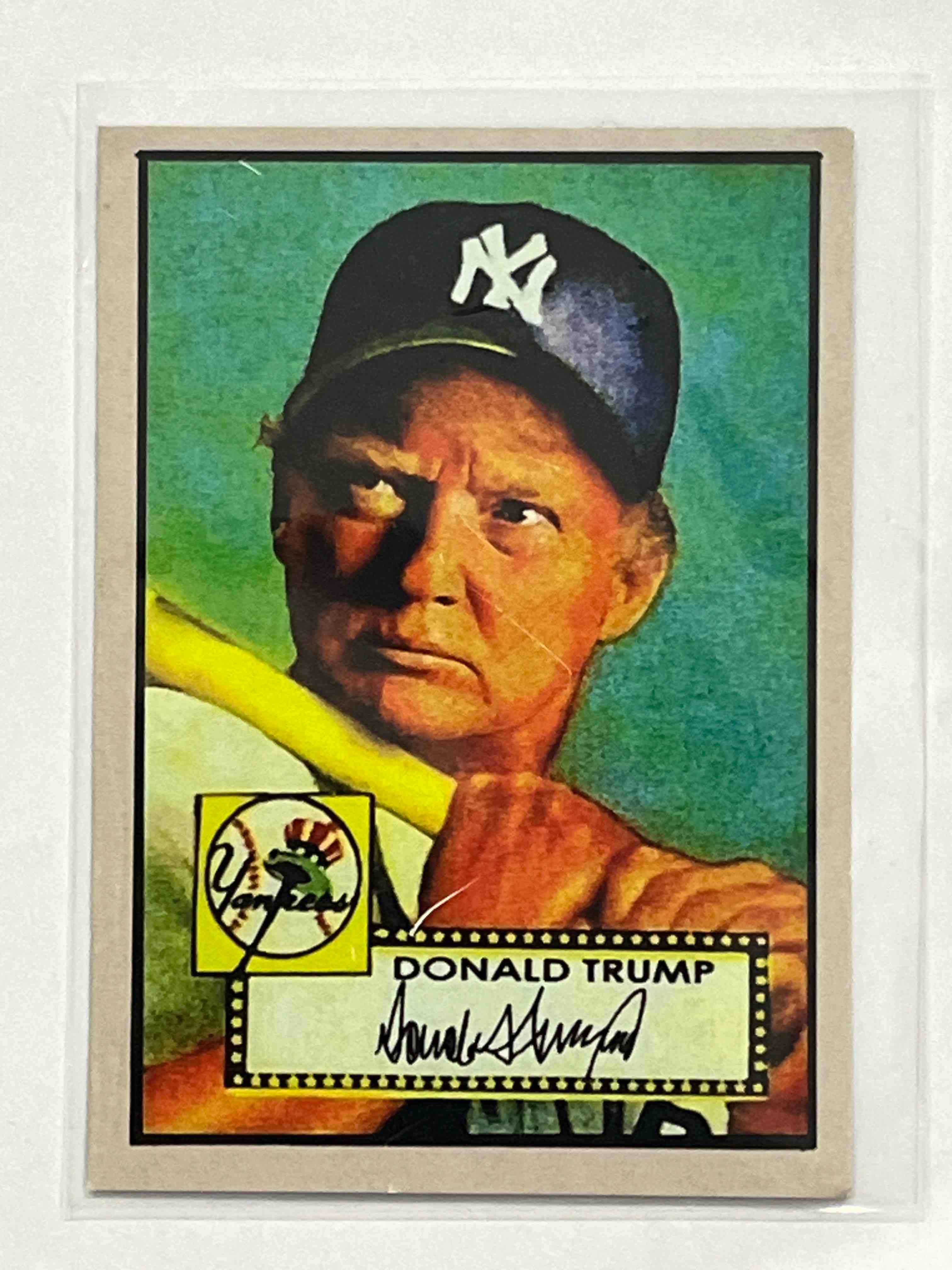 DONALD TRUMP NEW YORK YANKEES BASEBALL CARD