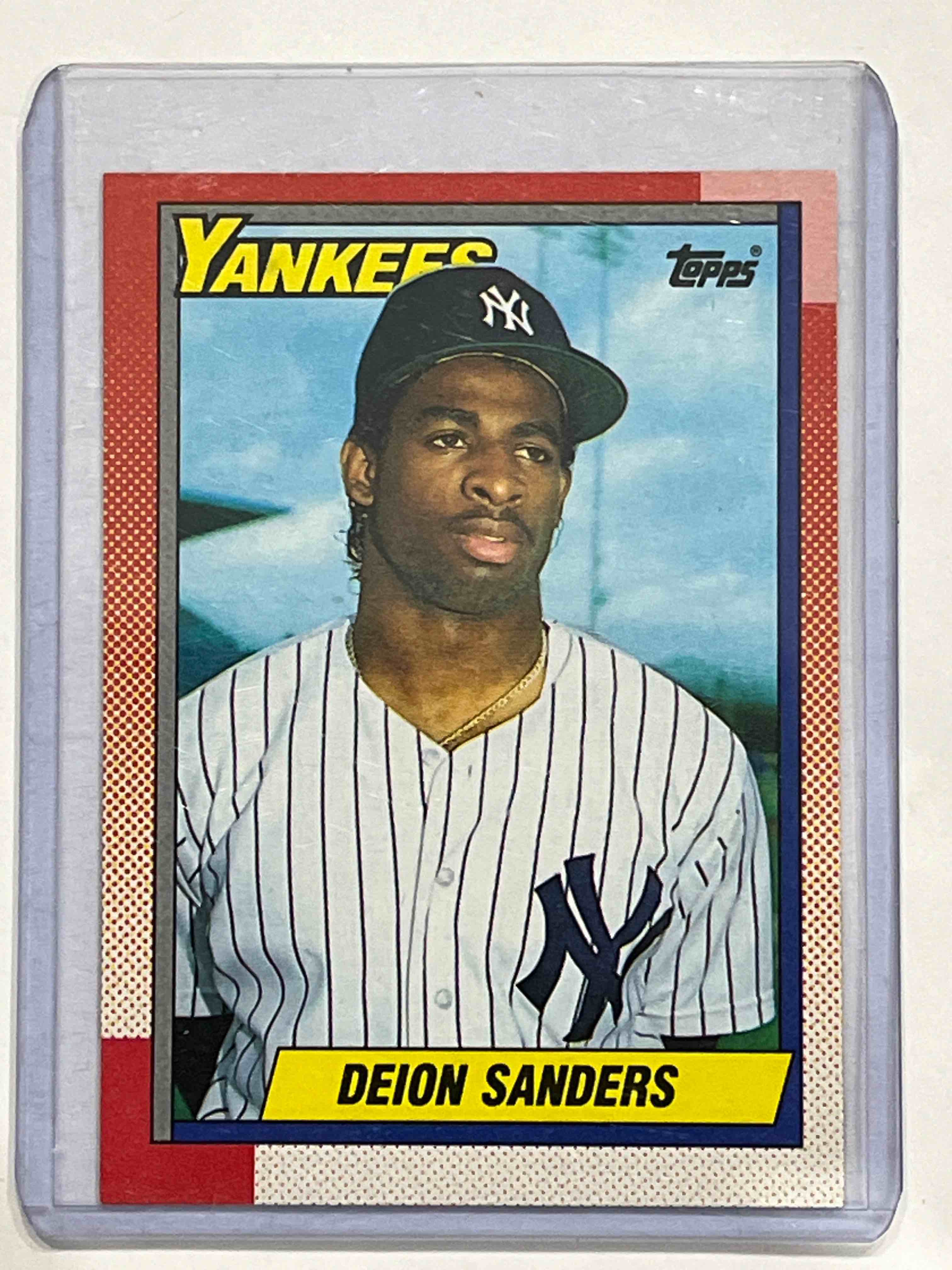 1990 TOPPS TRADED DEION SANDERS ROOKIE BASEBALL CARD