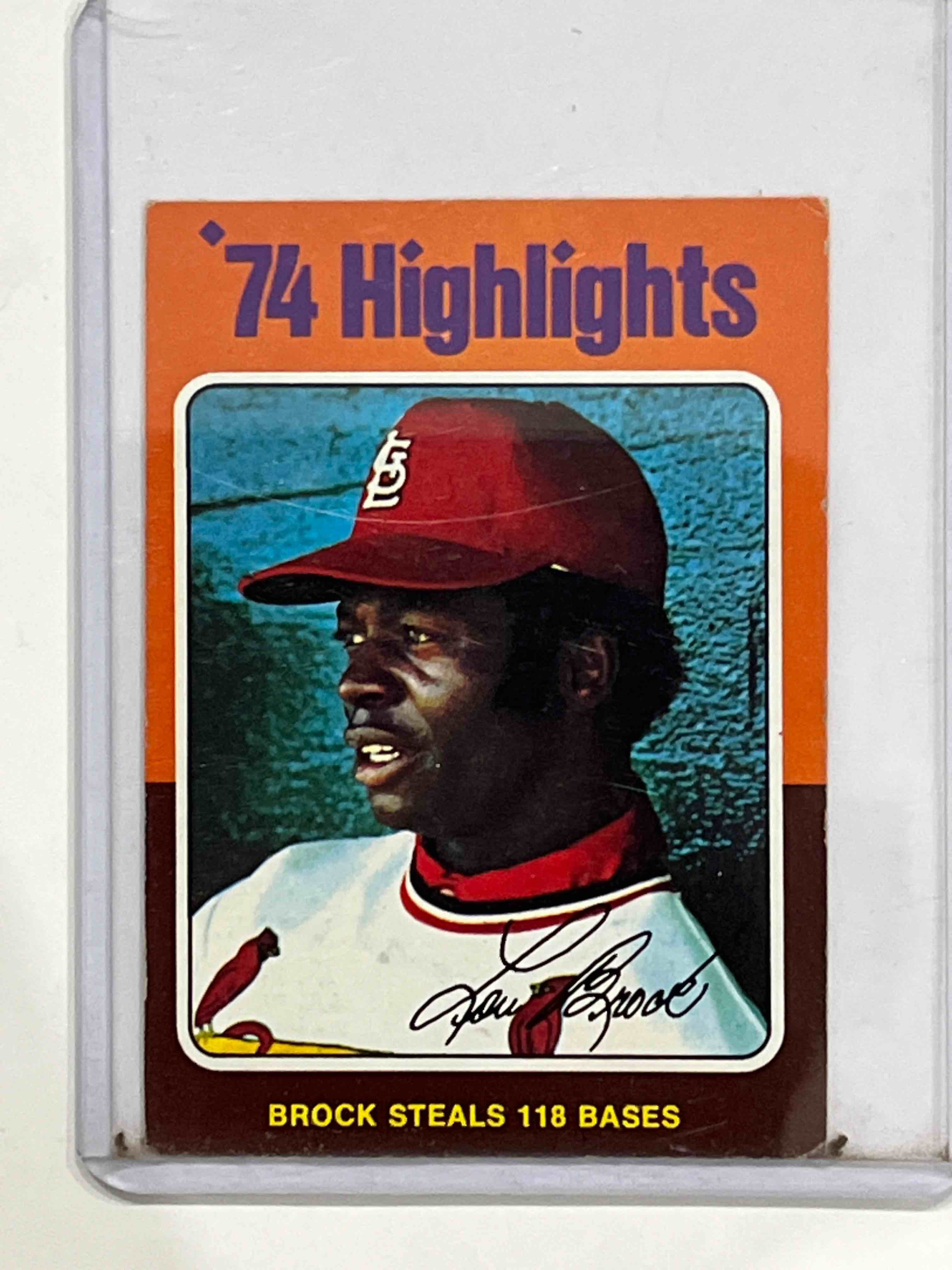 1975 TOPPS MINI LOU BROCK BASEBALL CARD