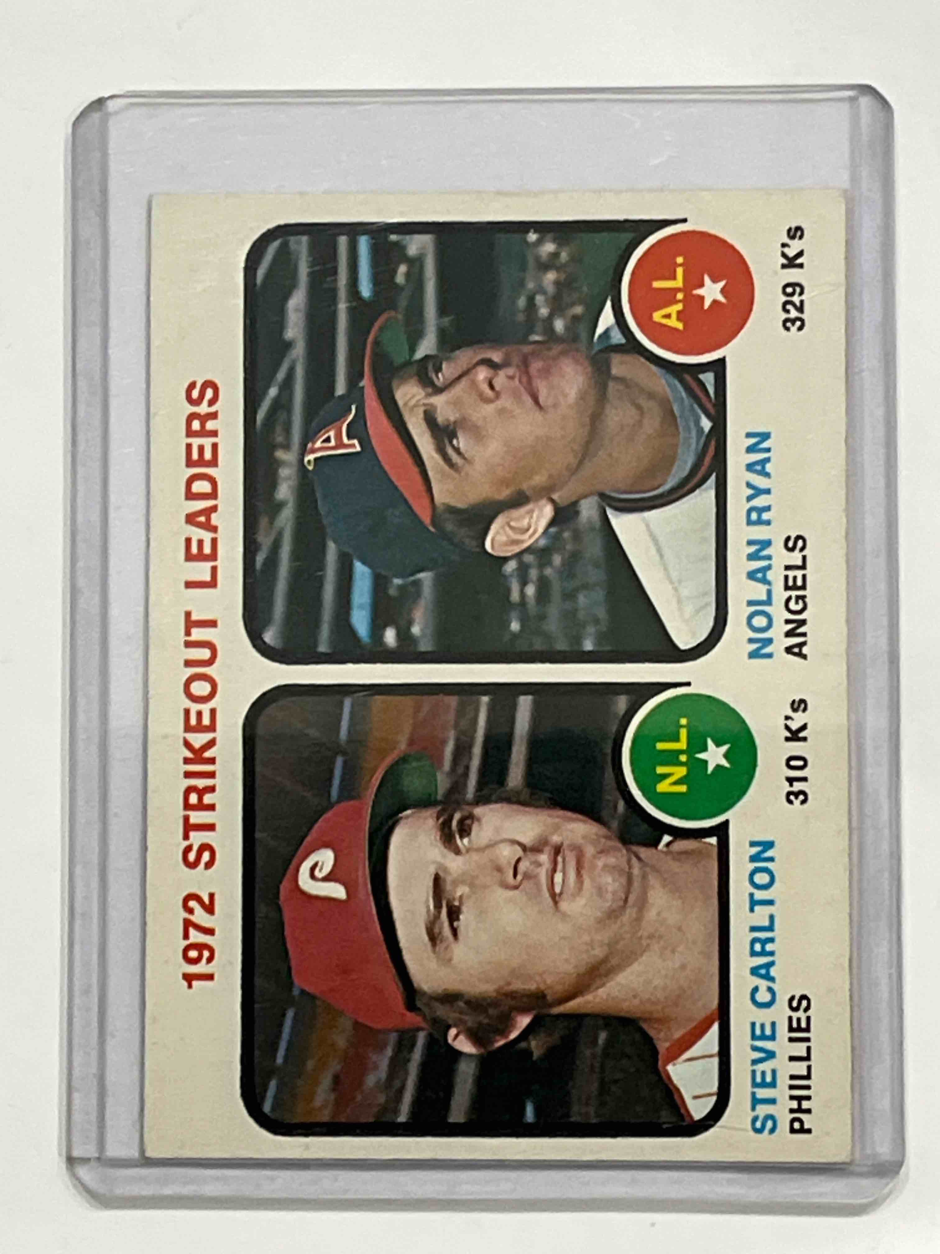 1973 TOPPS NOLAN RYAN AND STEVE CARLTON  BASEBALL CARD