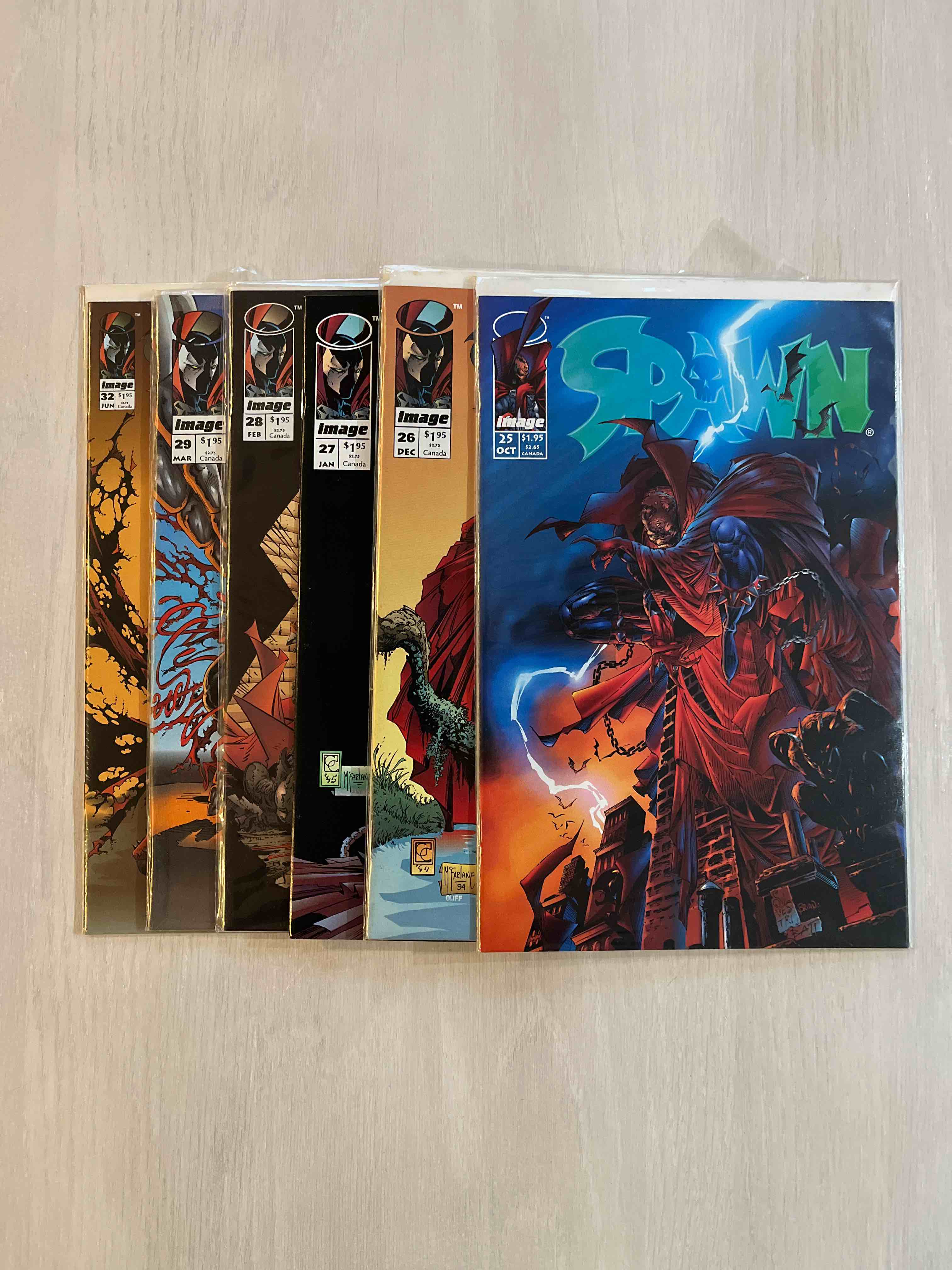 SPAWN COMIC BOOKS - 25,26,27,28,29,32