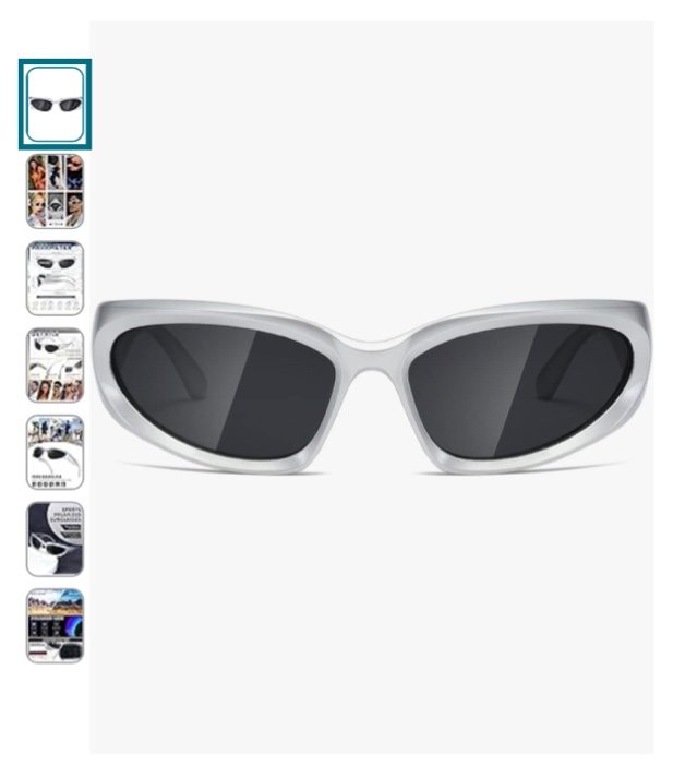 Polarized Wrap Around Sunglasses trendy Vintage Sun Glasses for Men Women Drive futuristic Outdoor Sport Shades UV400
