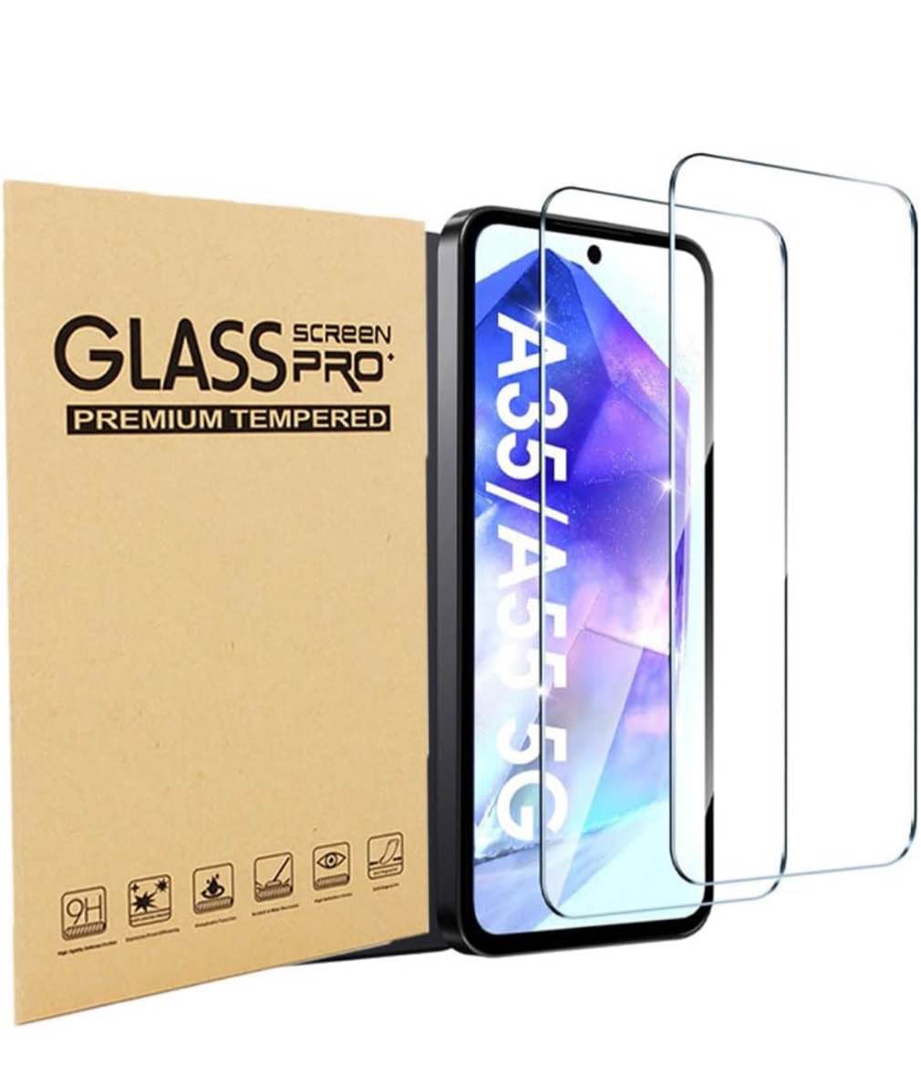 (2 Pack) Designed for Samsung Galaxy A35 Tempered Glass Screen Protector 9H Anti Scratch HD Clear Bubble Free