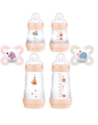 Newborn Essentials "Feed & Soothe" Set (6-Piece) & Bottle Nipples Extra Slow Flow Nipple Size 0