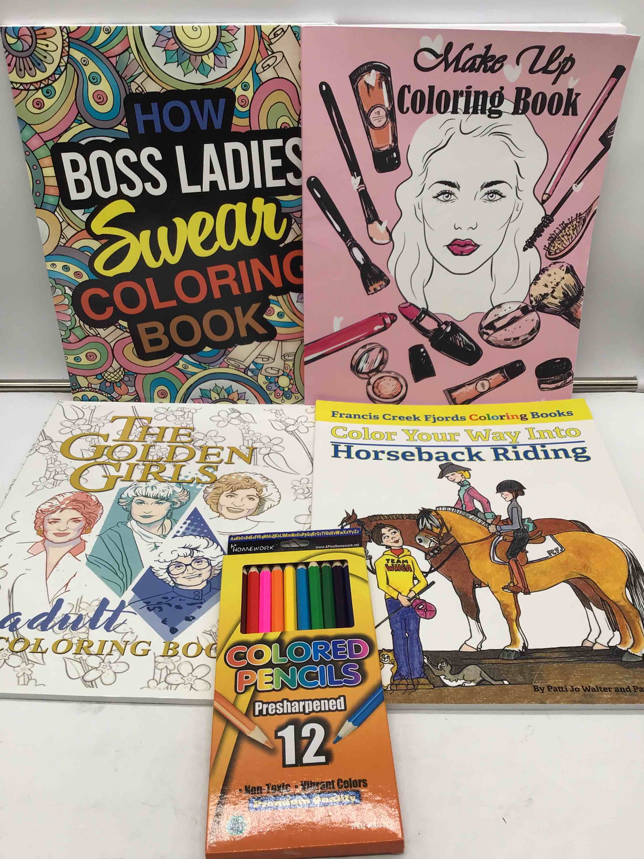 Lot Assortment of Women’s Adult Coloring/Relation Book Bundle