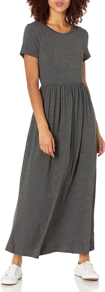 XL Amazon Essentials Women's Short-Sleeve Waisted Maxi Dress (Available in Plus Size)
