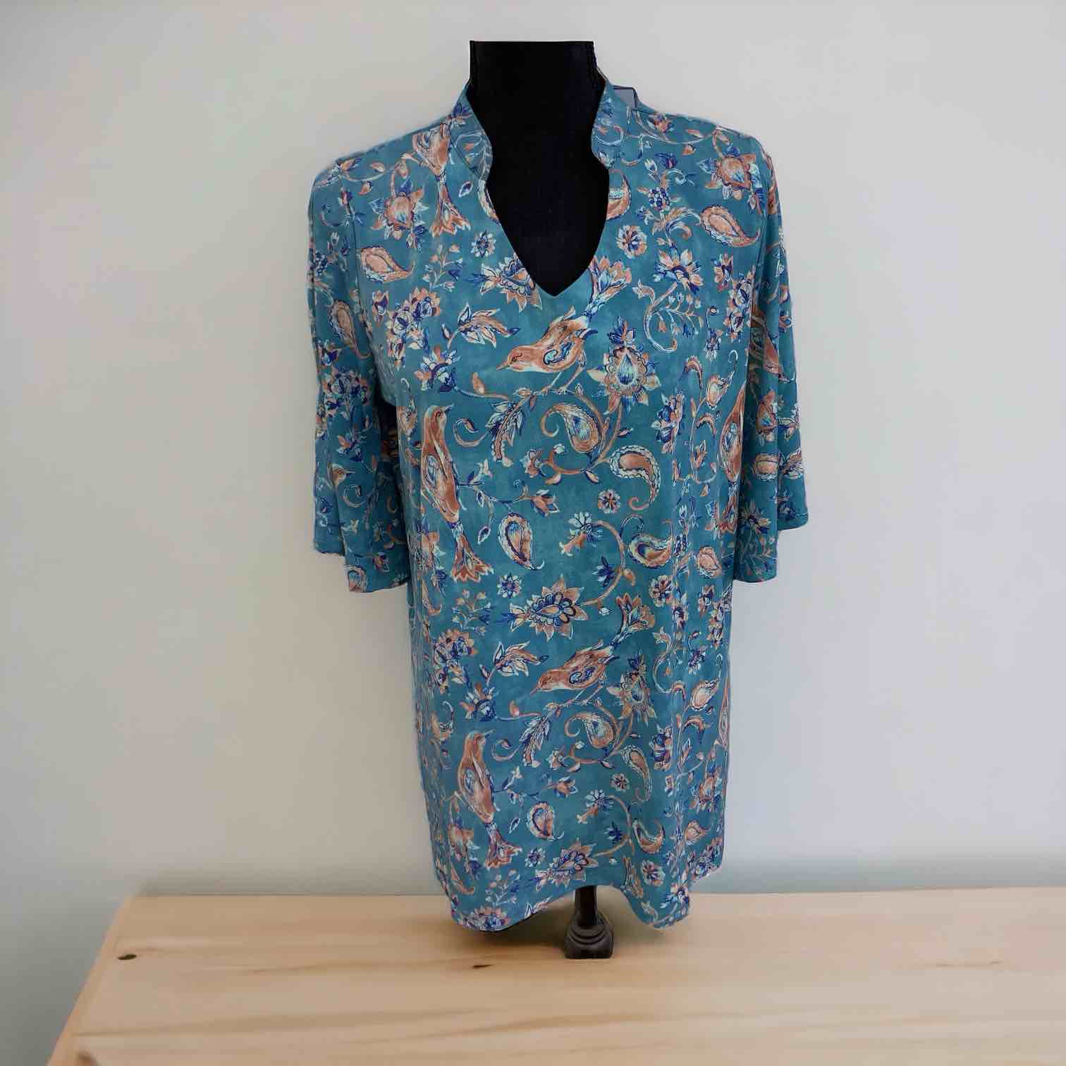 SM/MED MOUNTAIN MAMAS SPLIT SLEEVE TUNIC - NOBLE BIRD