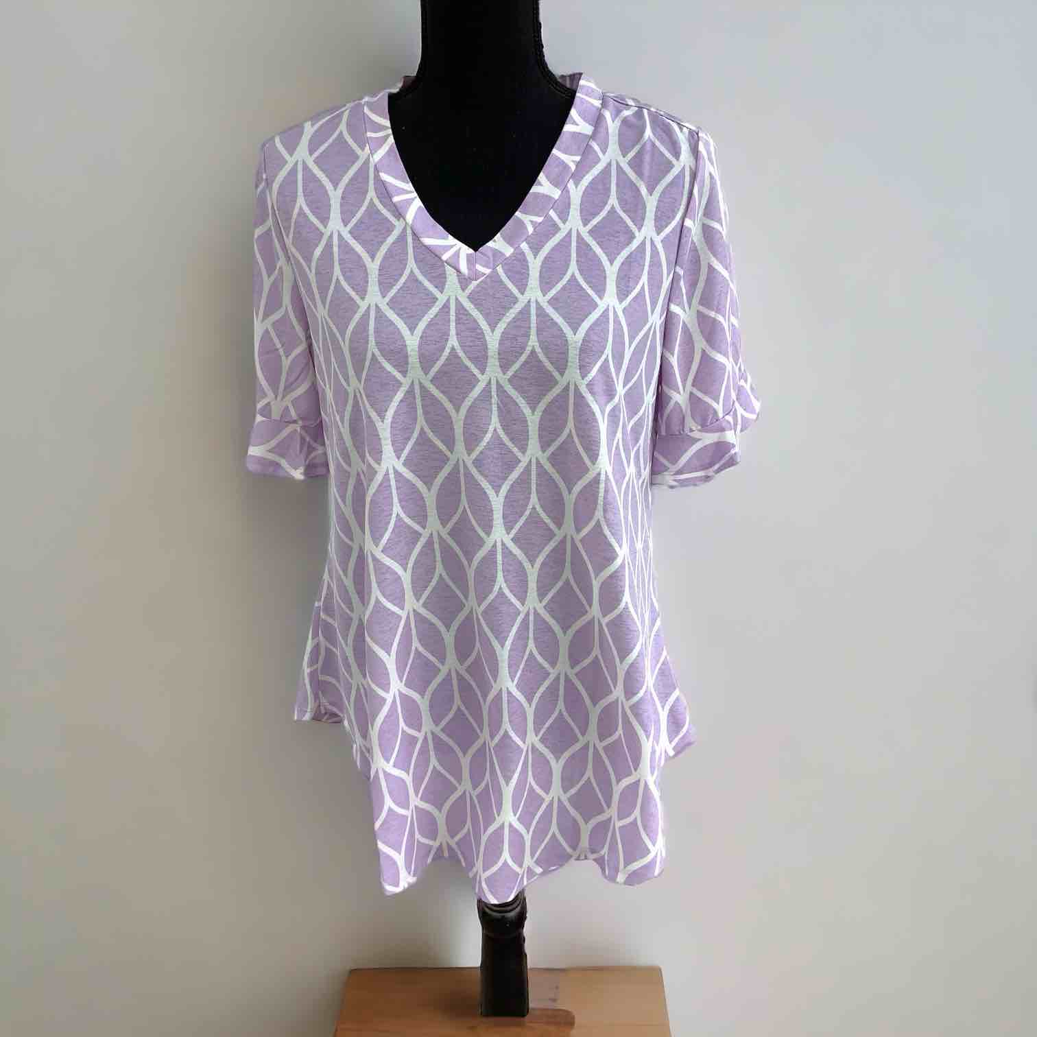 SM/Med MOUNTAIN MAMAS WHISPER SLEEVE TUNIC - LILAC