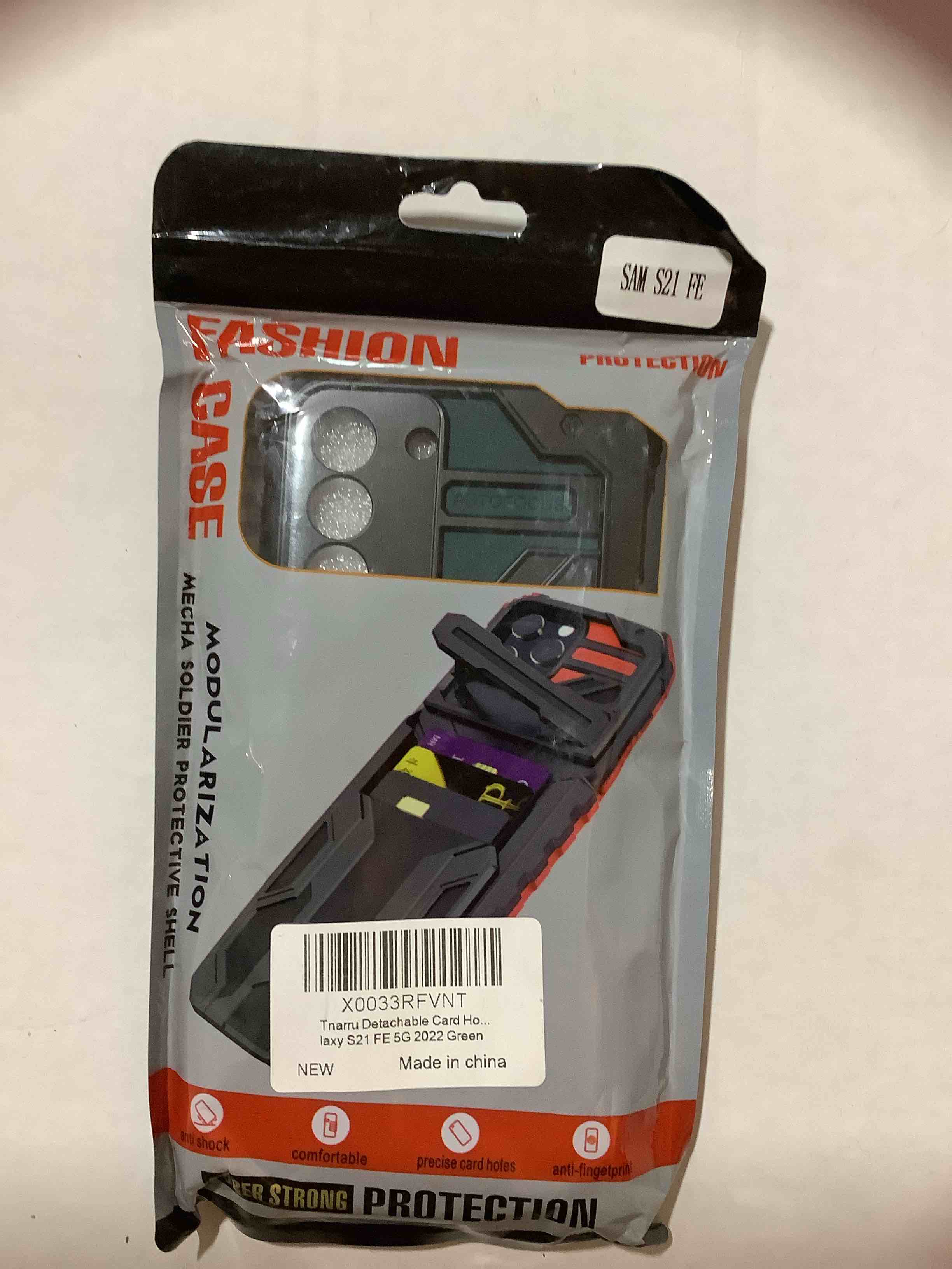 tnarru Detachable CARD HOLDER PHONE CASE COMPATIBLE WITH SAMSUNG GALAXY S21 FE 5G