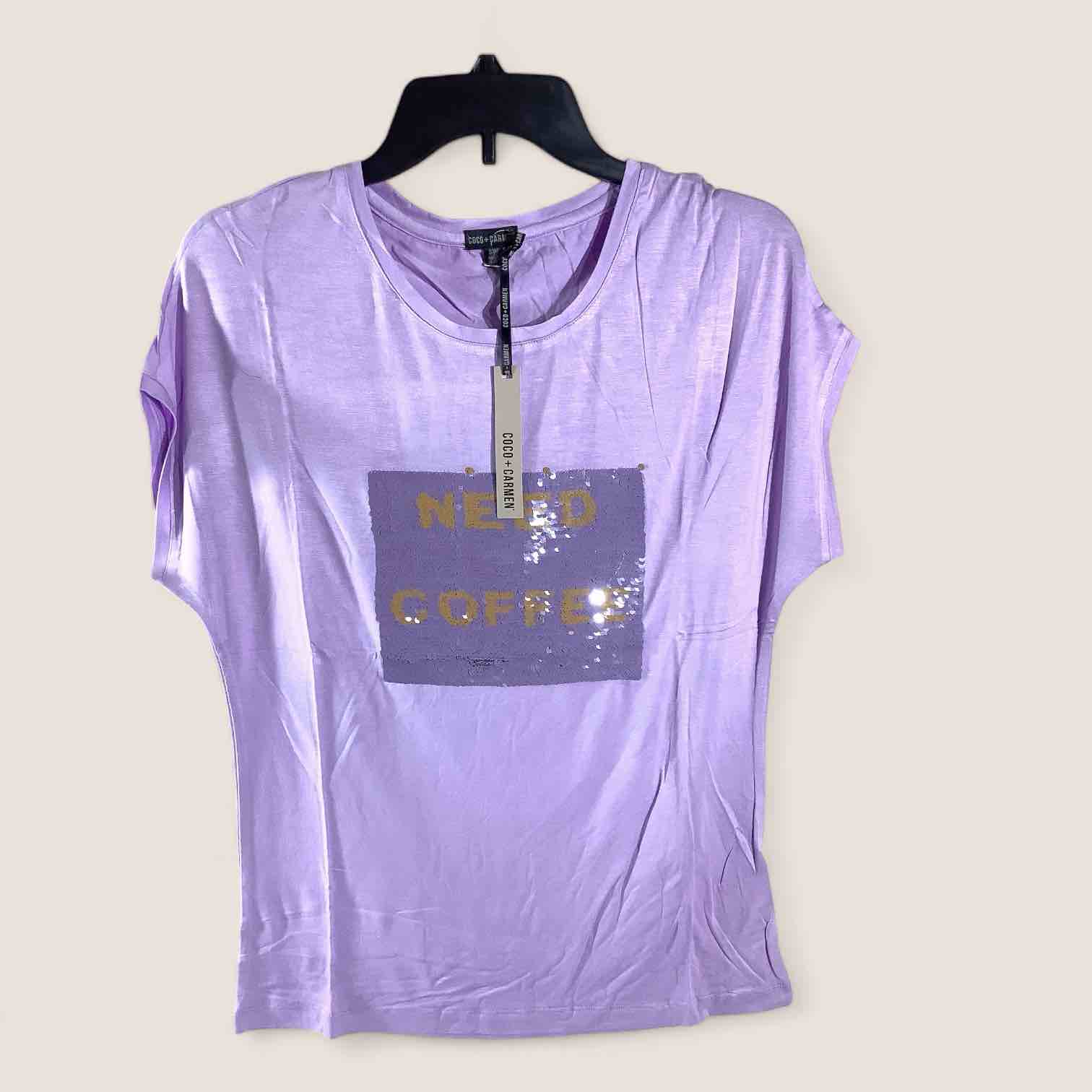 L/XL, Coco + Carmen “Need Coffee” Women’s T-Shirt