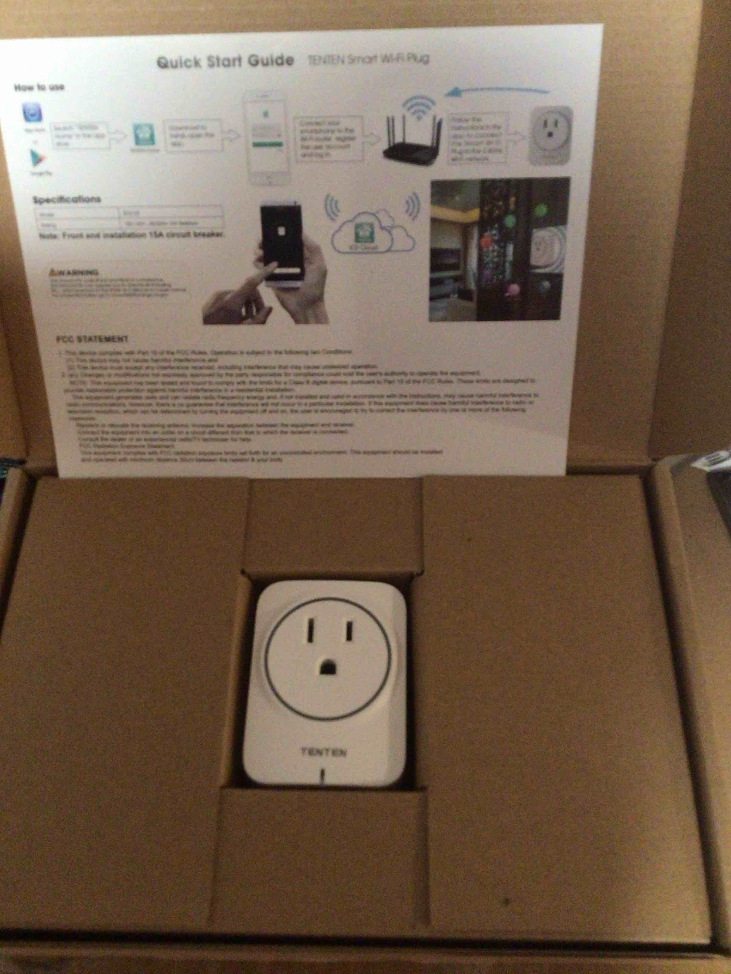 TENTEN SMART WIFI PLUG SINGLE PACK 