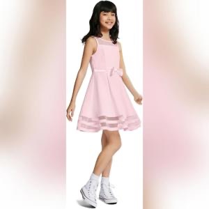 Calvin Klein Girls' Sleeveless Party Dress, 10