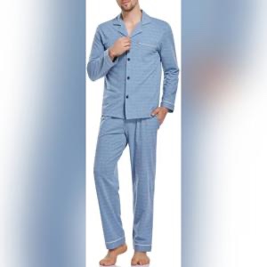 XL, COLORFULLEAF Men's 100% Cotton Pajama Set