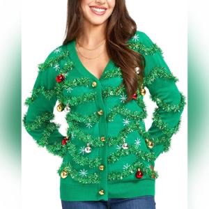 XXL, Tipsy Elves Classic Cute Cardigan Ugly Christmas Sweater