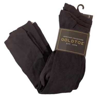 GOLDTOE Men's Heritage Collection Over The Calf Socks 3 Pack, 6 - 12 1/2