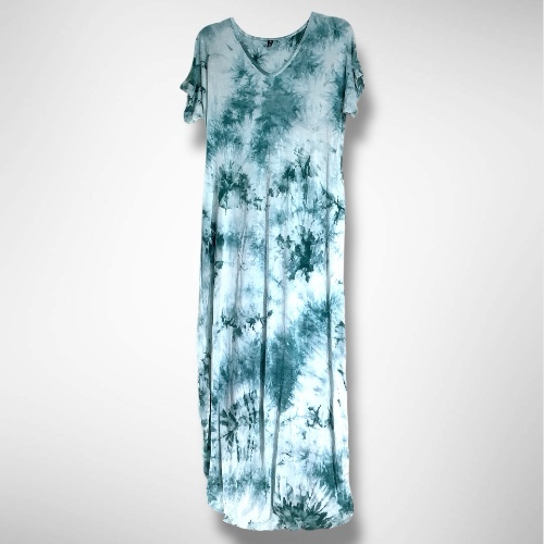 Medium, Zilcremo Tie Dye Maxi Dress with Pockets
