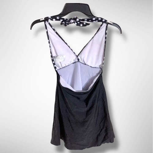 Condition photo showing New/Like New for Small, Zeagoo Women's One Piece Halter Polka Dot Swim Dress Swimsuit