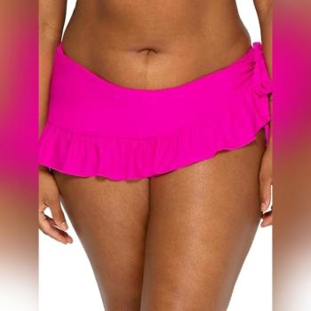 Smart & Sexy Women's Ruffled Side-tie Bikini Bottom Skirt, XL
