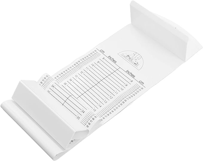 Folanda Infant Measure Mat, Collapsible Washable Baby Infantometer, Newborn Growth Chart Height Ruler with Fixed Head Piece and Sliding Foot Positioner, Baby Measuring Mat for Toddler, Infant
