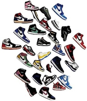 Sneaker Croc Charms 30PCS Decorations PVC Shoes Charm for Croc Pins Clog Cute Accessories for Shoes, Bracelet Wristband Gift for Birthday Party Favors