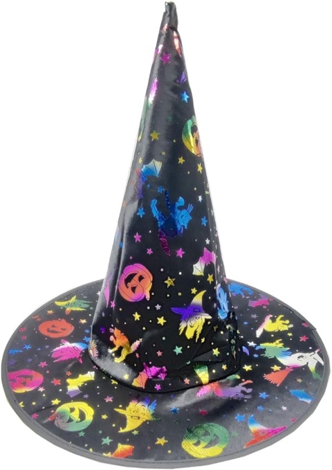 Vivid colorful witches hat Halloween Witch Hats For Kids Adult Party Favors Halloween Costume