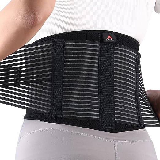 Back Support Belt for Women & Men, ORTO LS02, Adjustable Lumbar Support Belt for Sciatica, Herniated Disc, Scoliosis Back Pain Relief, Heavy lifting, Lower Back Brace(Medium)