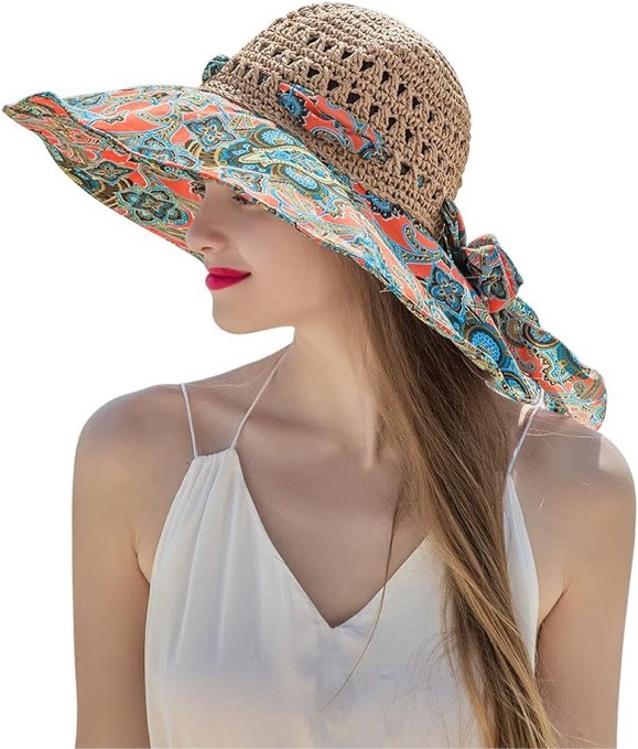 Tandarui Sun Beach Hats for Women, Women's Sun Hat Folding UV Protection, Bucket Hat for Women Suitable for Travel Vacation
