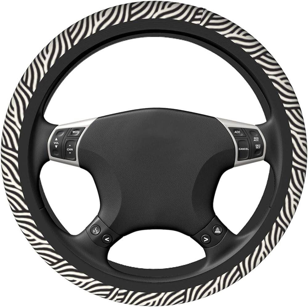 Boho Car Steering Wheel Cover Women Men Red Elastic Protective Suitable for Universal 15 Inch Trucks Vehicles