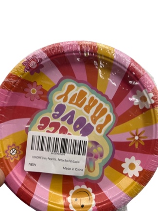 HONJONPE Groovy Parper Plate,Two Groovy Birthday Plate,Groovy Boho Hippie Plate for Girl Retro Rainbow Boho Party Supplies