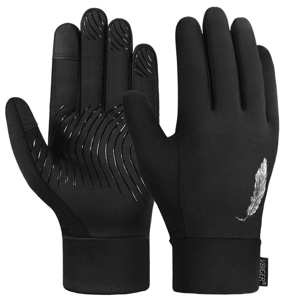 VBIGER Kids Gloves Winter Gloves Touch Screen Gloves Anti-Slip Cycling Gloves Sport Gloves for Children Kids Black Gloves