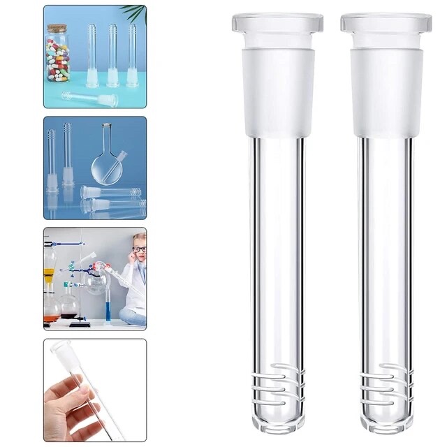 2 pcs Pipe Adapter Glass Tube Stem Parts Bong (14mm)
