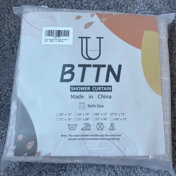BTTN Shower Curtain
