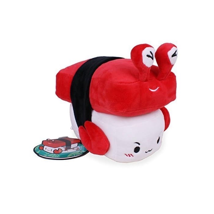 Nwt Crab 6" Sushi Plush Pillow Cushion Doll Japan Toy Gift Bedding Room Home Decor Korean Fancy 