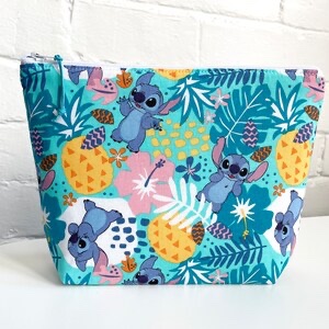 Handmade zippered pouch - pencil case- toiletry bag- project bag - unique gift