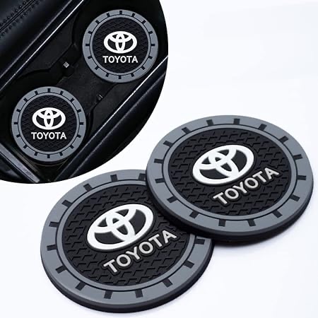 Car Cup Coaster Compatible with Toyota Corolla Avalon Camry Prius Avalon RAV4 Highlander Cupholder Coaster Interior Accessories 2.75 Inch 2 Pieces
