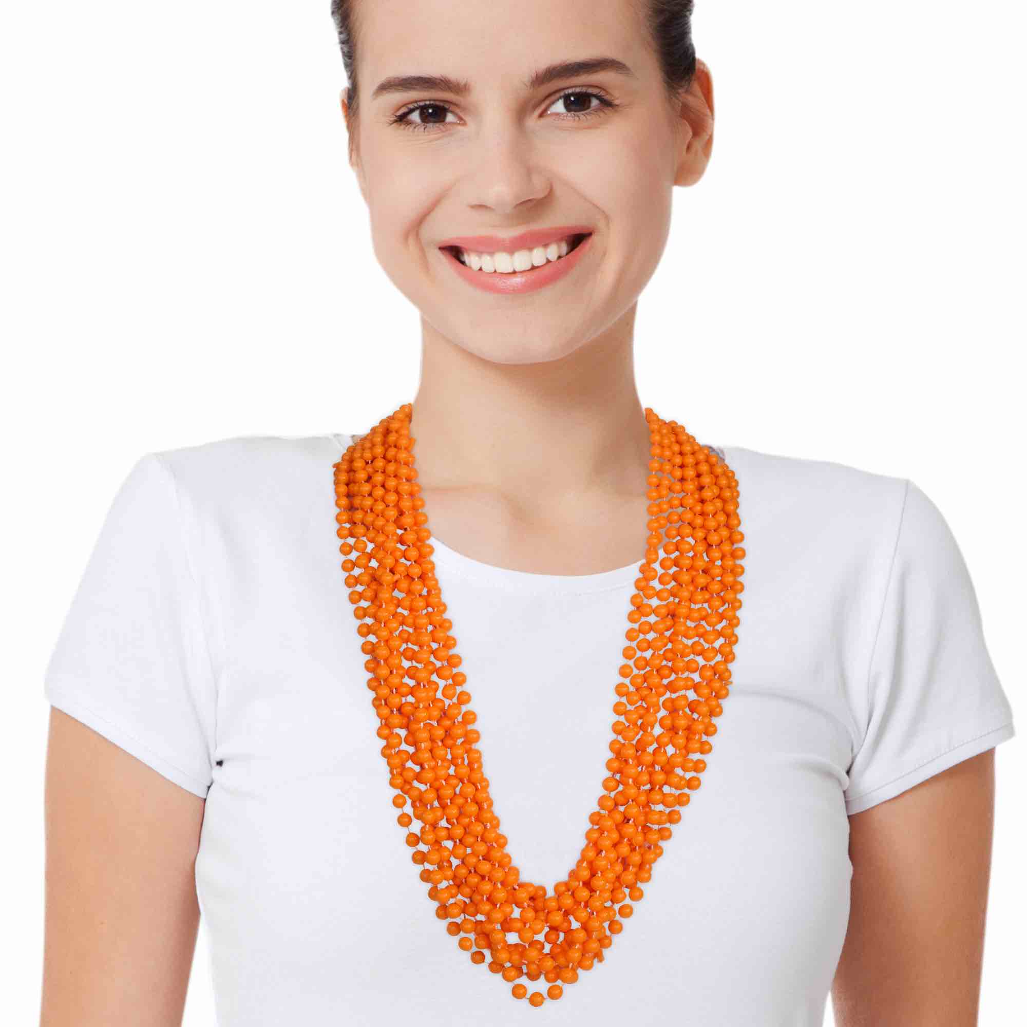 Orange Beads 7mm 33"