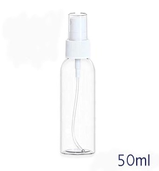 4 Fack Clear Spray Bottle sanitizer - 50ML. Capacity