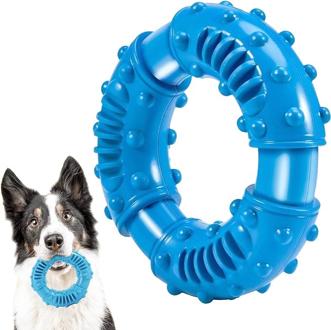 Dofun Dog Chew Toys for Aggressive Chewers, Natural Non-Toxic Rubber, Durable Chew Toy for Medium to Large Breeds – Teething & Dental Care, Chase & Fetch, Training