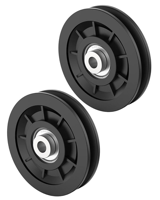 MBOTNEE 90mm/3.5” Universal Nylon Bearing Pulley, Wheel Replace for Gym Equipment Part Cable Merchine, Universal Wearproof Abration Bearing, Gym Equipment and Garage Door Pulley System