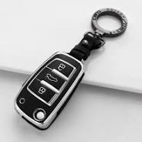 SSJABH Car Key Cover - Suit for Audi Key Soft TPU Fob Case Holder Protector A3 A1 Q3 Q7 TT R8 Key Series.(Black)