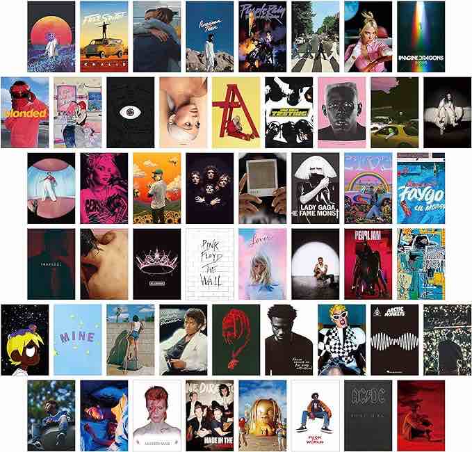 Vintage Collection Posters - 50 Pcs Not Repeated Nature DIY Wall Decor Postard Paper with Traceless Adhesive Room Decor Aesthetic Pictures Cards Collage Kit for Wall Supplies 4 * 6 inch (Person)