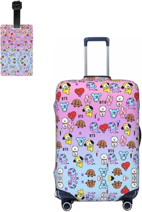 SSNDFVY Anime Travel Luggage Cover with Suitcase Tags Washable Elastic Protective Cover Trunk Case Fits 22-24 Inch with Concealed Zipper Gifts for Women Girls-Style11 A900001
