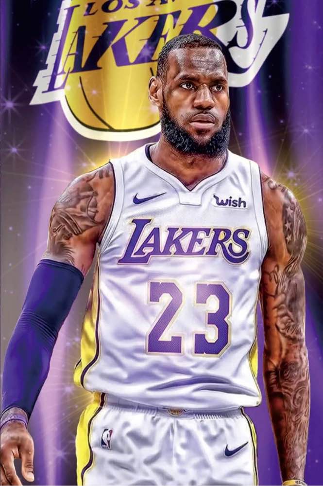 Lebron James Canvas Wall Art,LA Lakers Poster Wall Art Print,Star Forever Legend Picture Artwork for Home Decor,Lebron Canvas Wall Poster Print for Men Boys Bedroom Decor ,Unframed.(16"x 24")